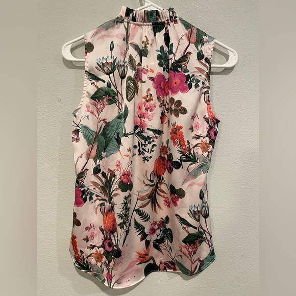 Banana Republic Floral Sleeveless Blouse - Pink and Green - Picture 4 of 4